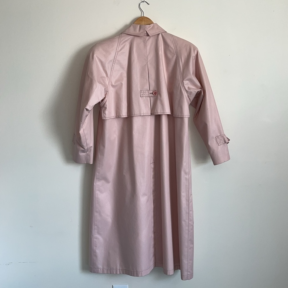 Vintage London Fog Pink Trench Coat - Picture 6 of 11